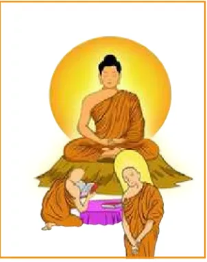 Gambar 1 : kisah citthattha yang berkali-kali menjadi bhikku