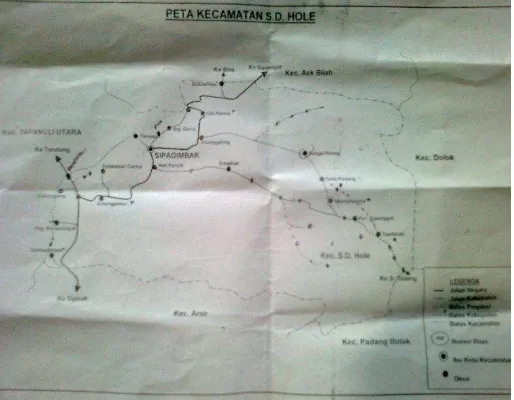 Gambar 4.  Peta Kecamatan Saipar Dolok Hole 