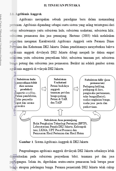 Gambar 1. Sistem Agribisnis Anggrek di DKI Jakarta 