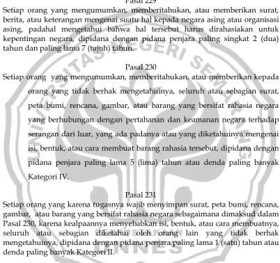 gambar,  atau barang yang bersifat rahasia negara sebagaimana dimaksud dalam 