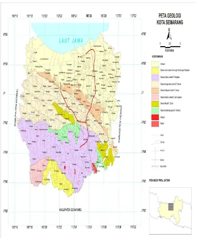 Gambar 2.7  Peta geologi Kota Semarang 