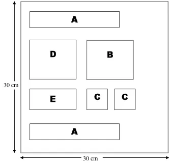 Gambar 2  Pola pemotongan contoh uji 