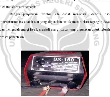 Gambar 8 : Mesin Las AC Merek BX-160  