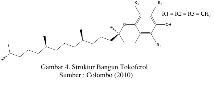 Gambar 4. Struktur Bangun Tokoferol 