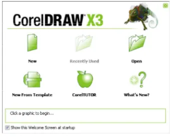 Gambar 2.8 Tampilan Utama Corel Draw x3 