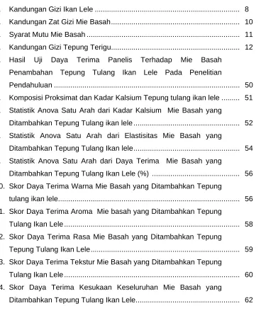Tabel                                                                                                          Halaman 