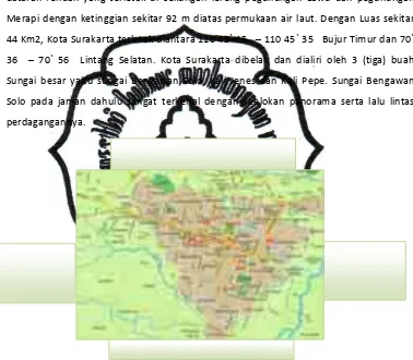 Gambar III.1 Peta Surakarta beserta batas wilayahSumber : BPS Surakarta