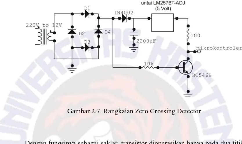 Gambar 2.7. Rangkaian Zero Crossing Detector 