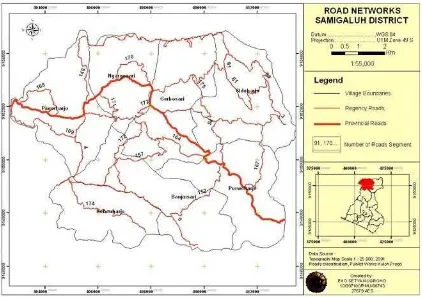 Figure 1. Administrative Map and Road Network Map of Samigaluh District