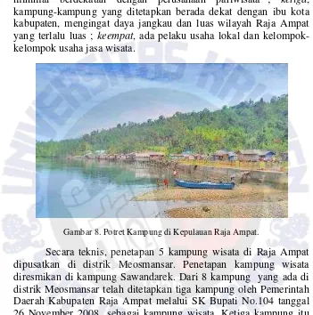 Gambar 8. Potret Kampung di Kepulauan Raja Ampat. 