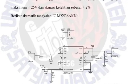 Gambar 3.7. Rangkaian  True RMS to DC Converter – MX536AKN 