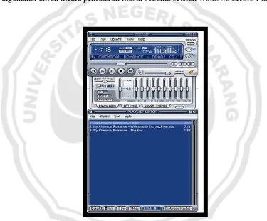 Gambar 4.4 Software pemutar musik Winamp (http://id.wikipedia.org/wiki/Winamp 24 Mei 2011) 