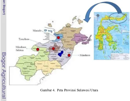 Gambar 4.  Peta Provinsi Sulawesi Utara 