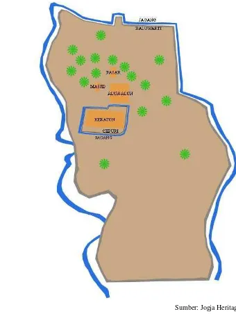 Gambar 4 Peta Wilayah Kerajaan Mataram 