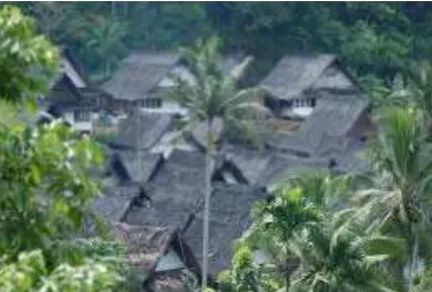 Gambar 1. Kearifan lokal dalam pemanfaatan alam pada arsitektur tradisional di Kampung Naga Garut  Sumber : Pribadi 