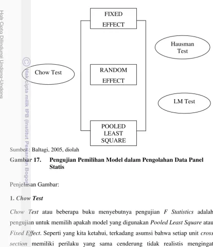 Gambar 17. Pengujian Pemilihan Model dalam Pengolahan Data Panel 