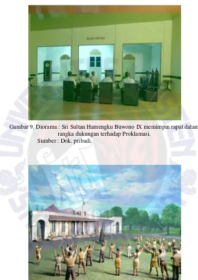 Gambar 9. Diorama : Sri Sultan Hamengku Buwono IX memimpin rapat dalam 