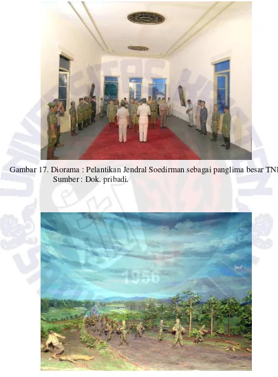 Gambar 17. Diorama : Pelantikan Jendral Soedirman sebagai panglima besar TNI. 