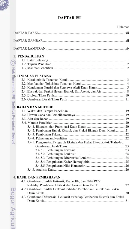 Gambaran Darah Tikus ...................................................................