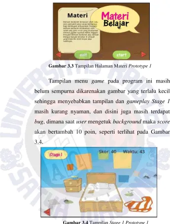 Gambar 3.3 Tampilan Halaman Materi Prototype 1 