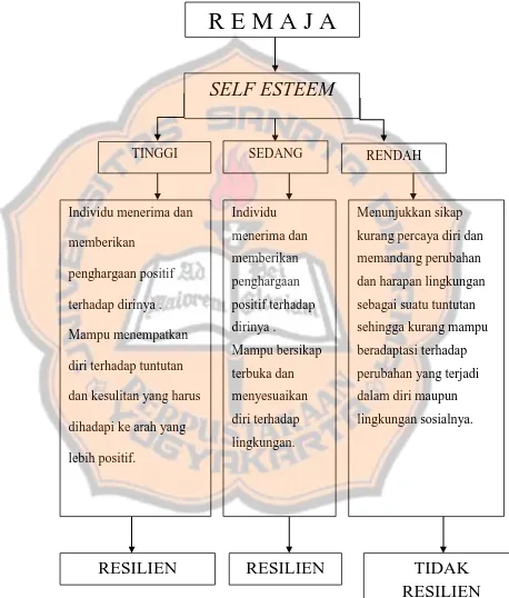 Gambar 1.1. Skema Pengaruh Self-Esteem Terhadap Resiliensi 