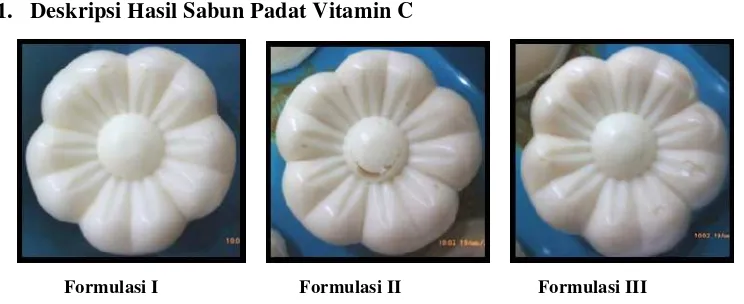 Gambar 1. Hasil sabun padat vitamin C 
