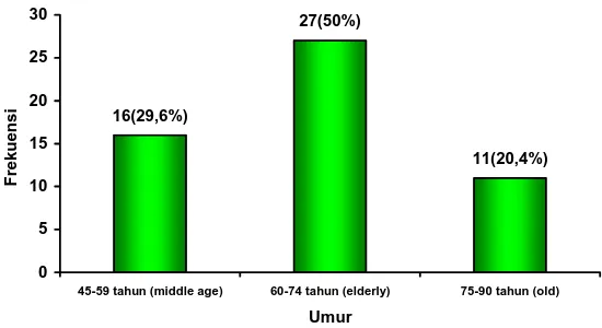 Gambar 3. Distribusi responden menurut kelompok umur  