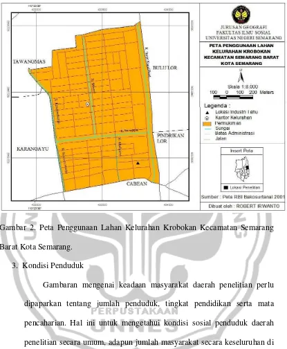 Gambar 2. Peta Penggunaan Lahan Kelurahan Krobokan Kecamatan Semarang 
