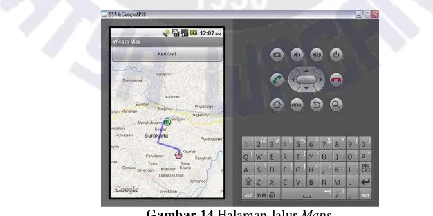 Gambar 14 Halaman Jalur Maps 