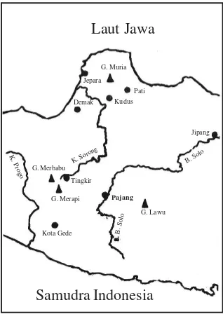 Gambar 2.4 Peta Kerajaan Pajang