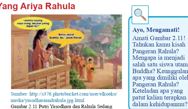 Gambar 2.12 Rahula meminta warisan kepada Buddha
