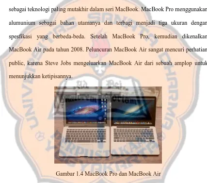 Gambar 1.4 MacBook Pro dan MacBook Air  