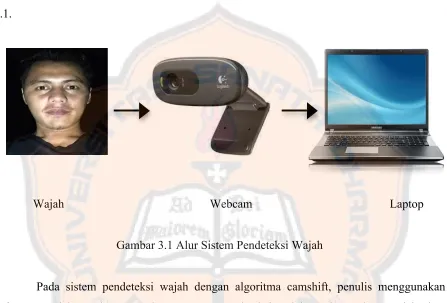Gambar 3.1 Alur Sistem Pendeteksi Wajah 