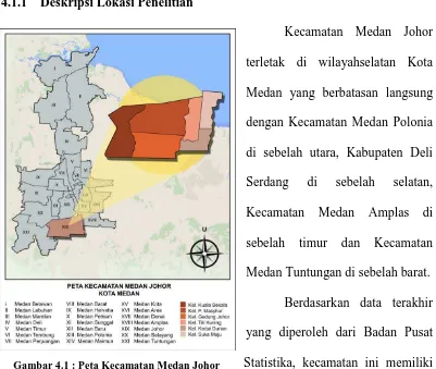 Gambar 4.1 : Peta Kecamatan Medan Johor 