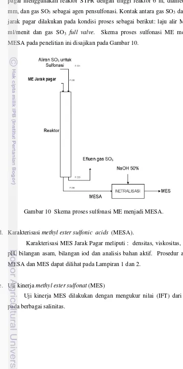Gambar 10  Skema proses sulfonasi ME menjadi MESA. 