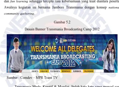 Gambar 5.2 Desain Banner Transmania Broadcasting Camp 2012 