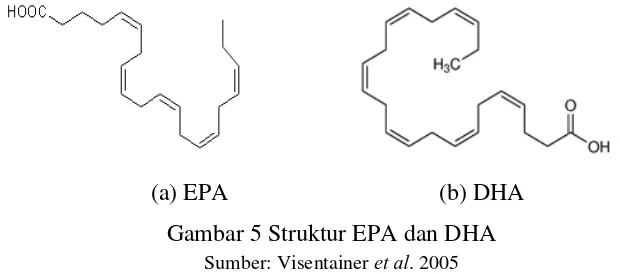 Gambar 5 Struktur EPA dan DHA 