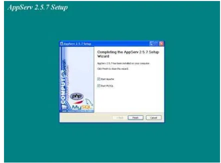 Gambar 3.5 appserv-win32-2.5.7 setup : installing files 