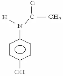 Gambar 2. Parasetamol (Mutschler, 1991)