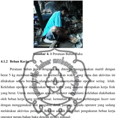 Tabel 4.1   Pengukuran Denyut Jantung Operator 