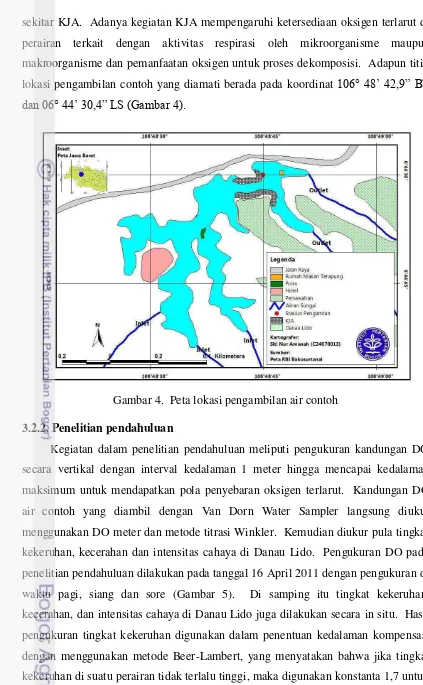 Gambar 4.  Peta lokasi pengambilan air contoh 