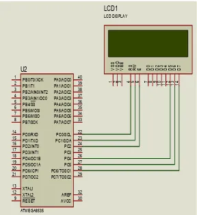 Gambar 3.5 Rangkaian LCD 