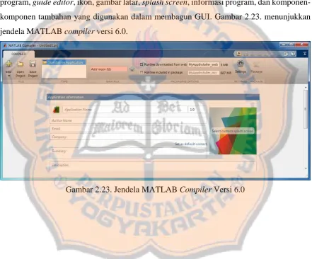 Gambar 2.23. Jendela MATLAB Compiler Versi 6.0 