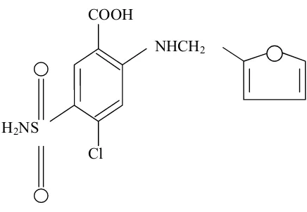 Gambar 2. Struktur Kimia Furosemida 