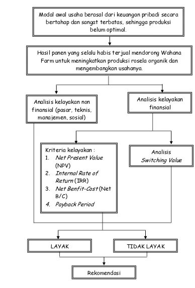 Gambar 2. Kerangka Pemikiran Operasional Analisis Kelayakan Usaha Rosela 