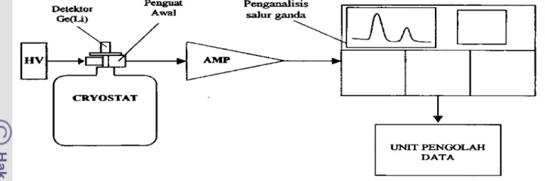 Gambar 4 Rangkaian alat pencacah spektrometer gamma 