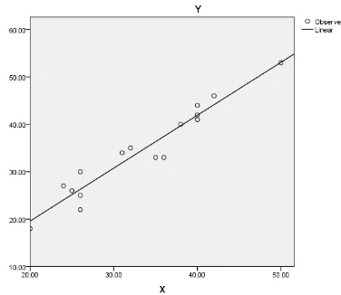 Gambar 3.1. Grafik Hubungan Linier Variabel X dan Variabel Y 