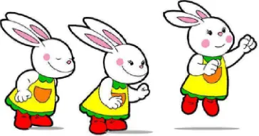 Gambar 2.10 Serangkaian pose Mimi saat adegan meloncat 