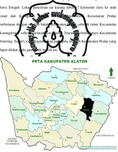 Gambar II.1 Peta Kabupaten Klaten (Sumber: KPDE Kab. Klaten, 2004) 