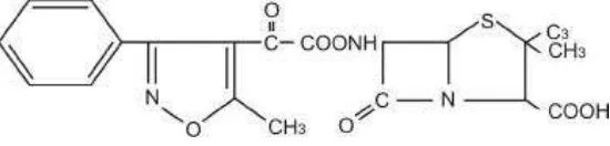 Gambar 1. Struktur kimia oksasilin